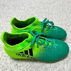 Adidas performance Kids’ X 16.3 Firm ground soccer cleat, solar green 1 M US kid